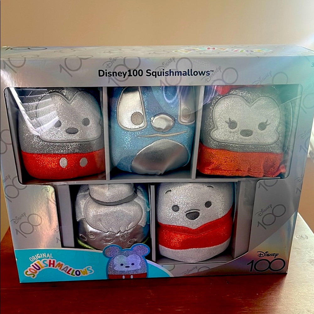 NIB DISNEY 100 Original SQUISHMALLOWS SET of 5